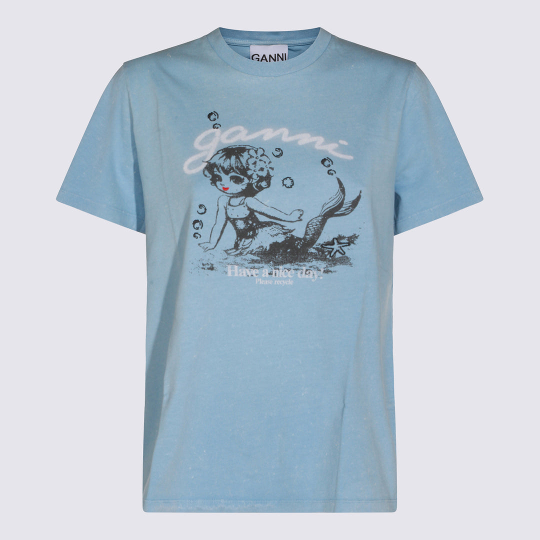 Ganni T-shirts and Polos - SOFT CHAMBRAY | e2ed08e273ea507b4a1d60319a559ba090247264