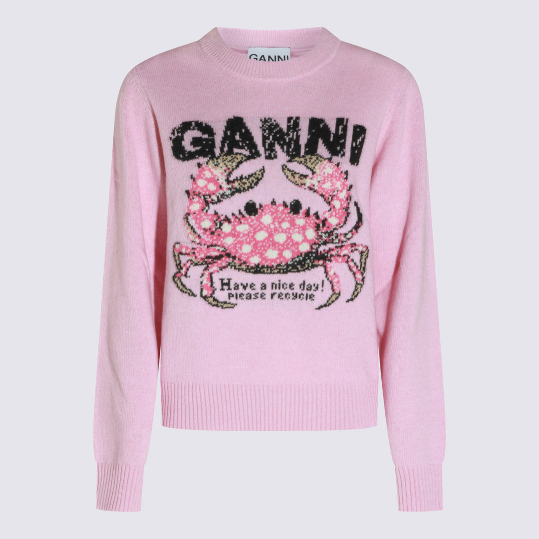 Ganni Sweaters - CHALK PINK | 8d671c5d57802ad37383949d26d0e8ebccf4e739