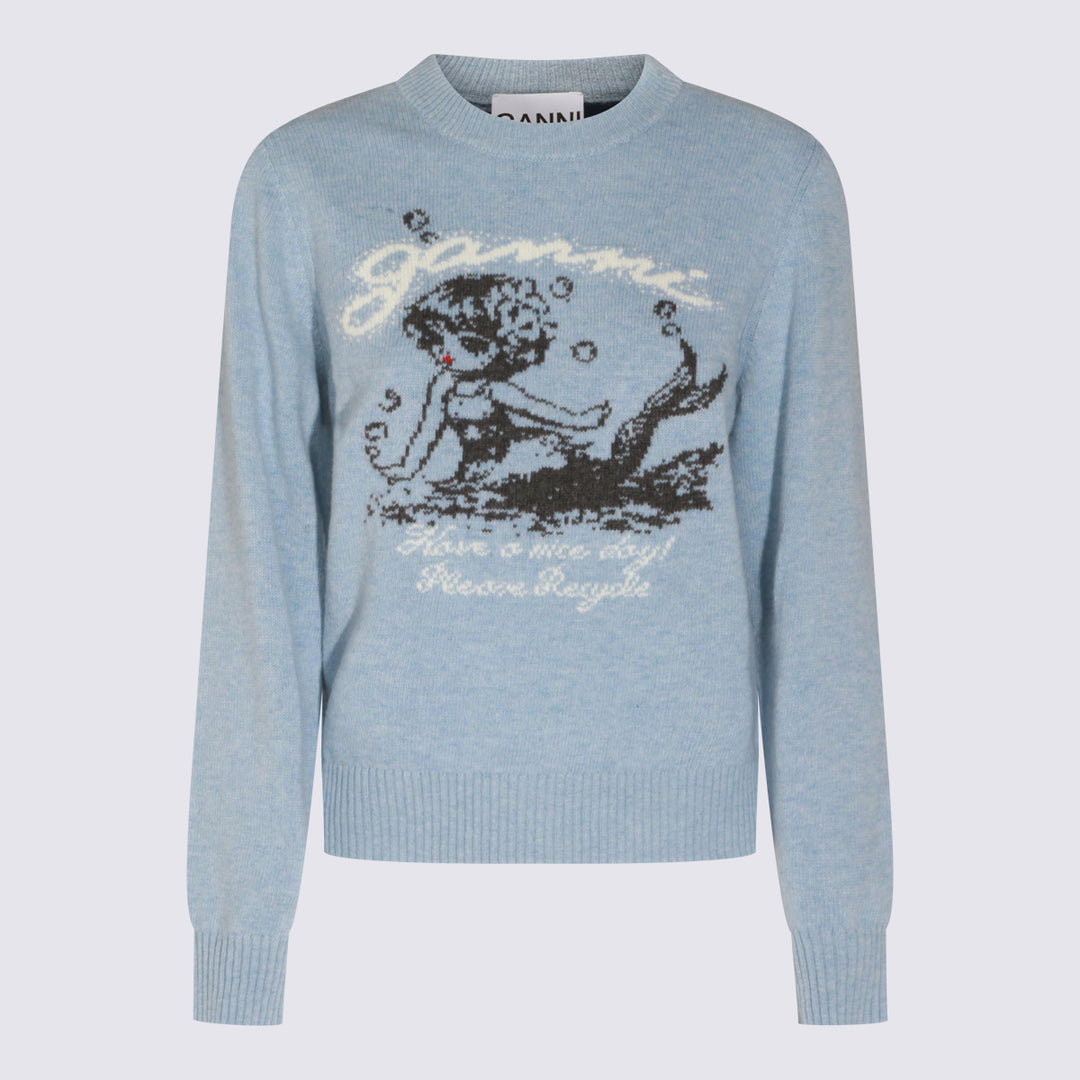Ganni Sweaters - SOFT CHAMBRAY | 258d42b24677e4245e68bef764c8788c10910140