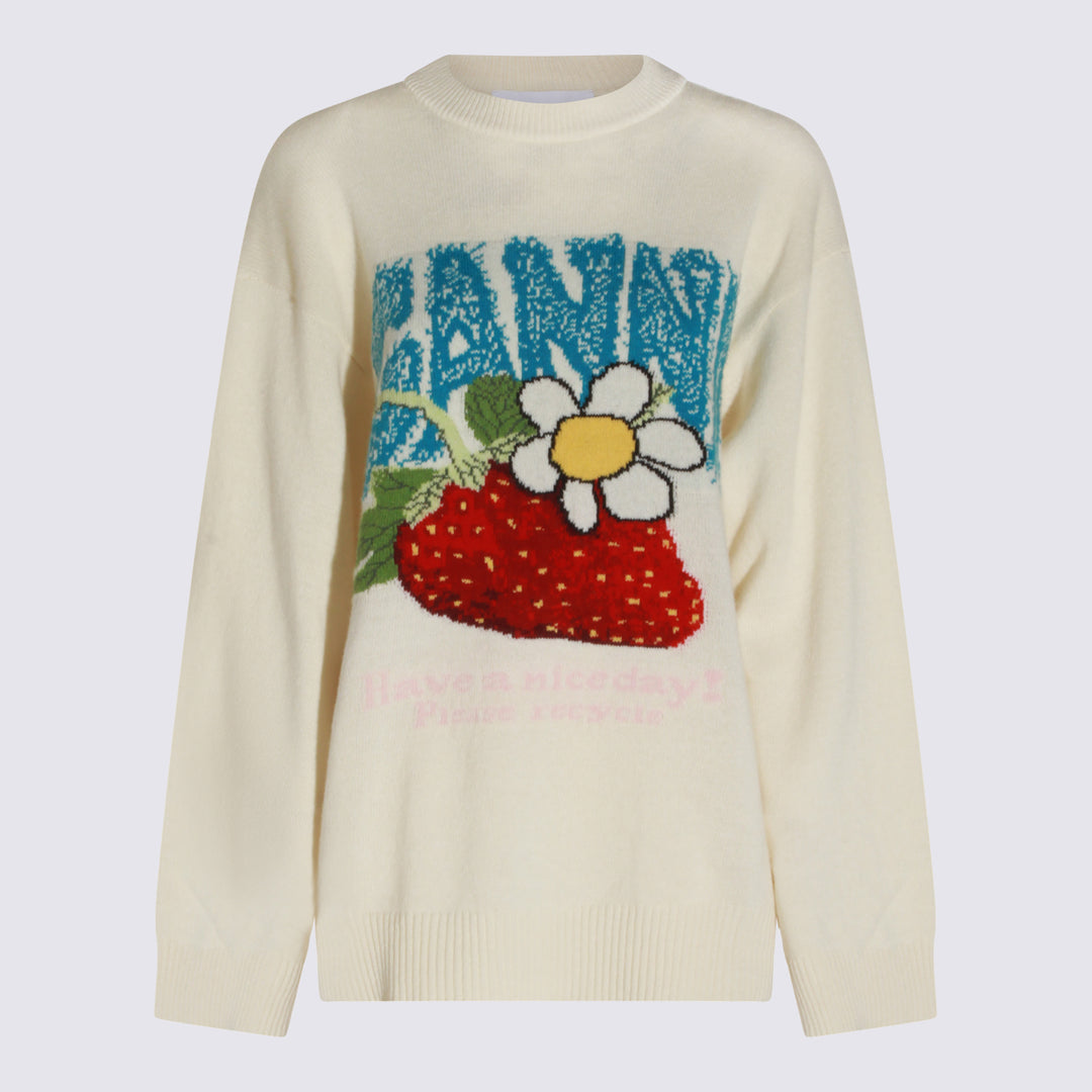 Ganni Sweaters - Egret | a159cbb68ca5cf44f3c41f5d6339aa8546593c0b