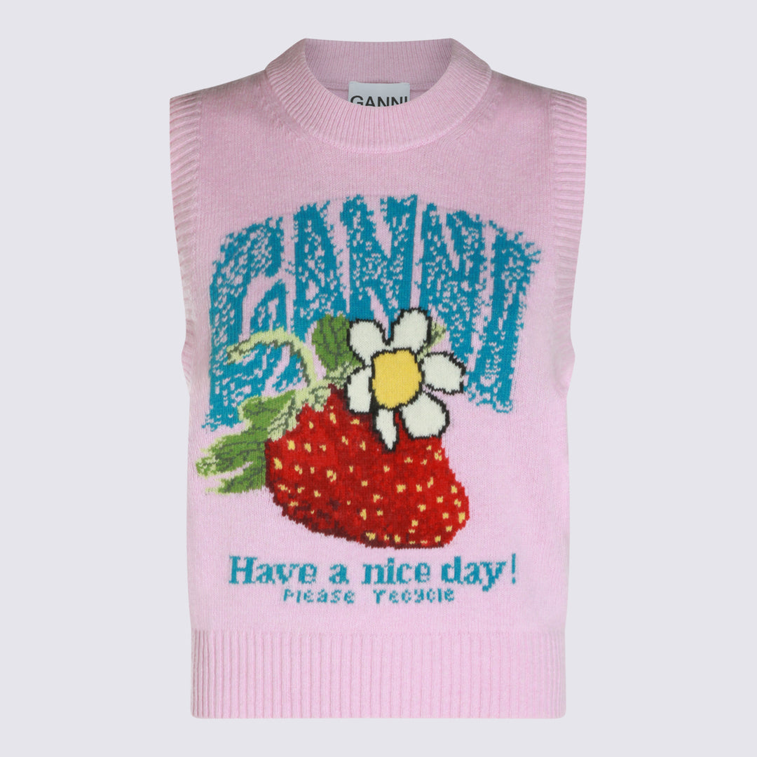 Ganni Sweaters - CHALK PINK | fccba833dac9a735d3a91196c7c397b1af6643dd