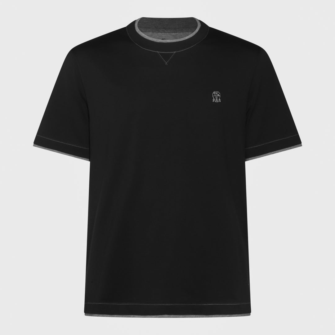 Brunello Cucinelli T-shirts and Polos - Nero | 370664465d13cd16c1f1a174cb0a4339271f2934