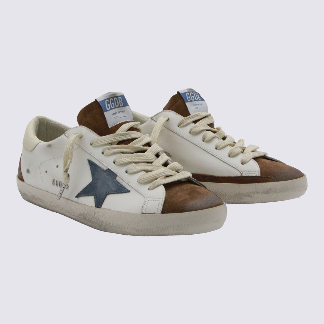 Golden Goose Sneakers - WHITE/BROWN/BLUE DENIM/CREAM | 67e2f6798d6687b4fd27e57fb13d3c96482e14cb