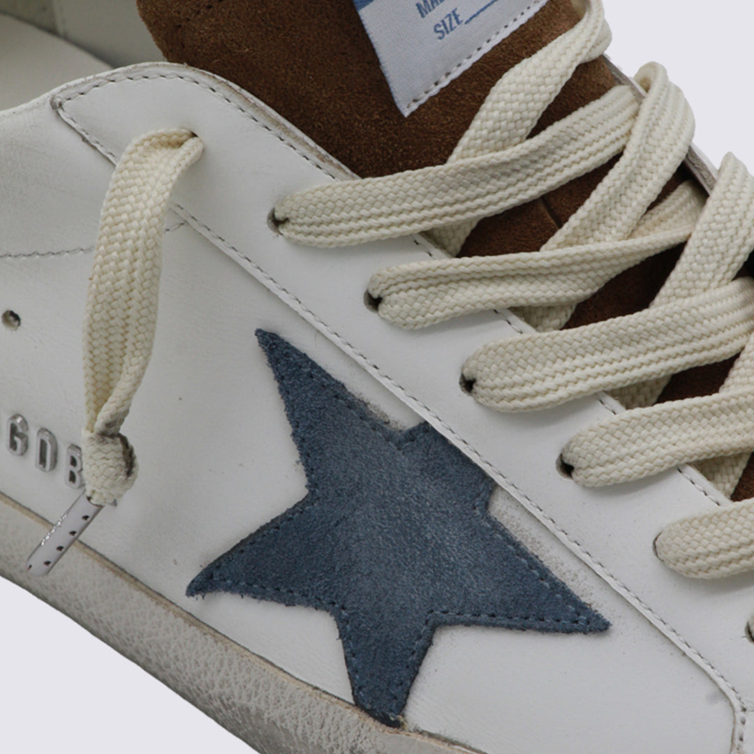 Golden Goose Sneakers - WHITE/BROWN/BLUE DENIM/CREAM | f000544105667ee61dfad4fd554aeba0350ab391