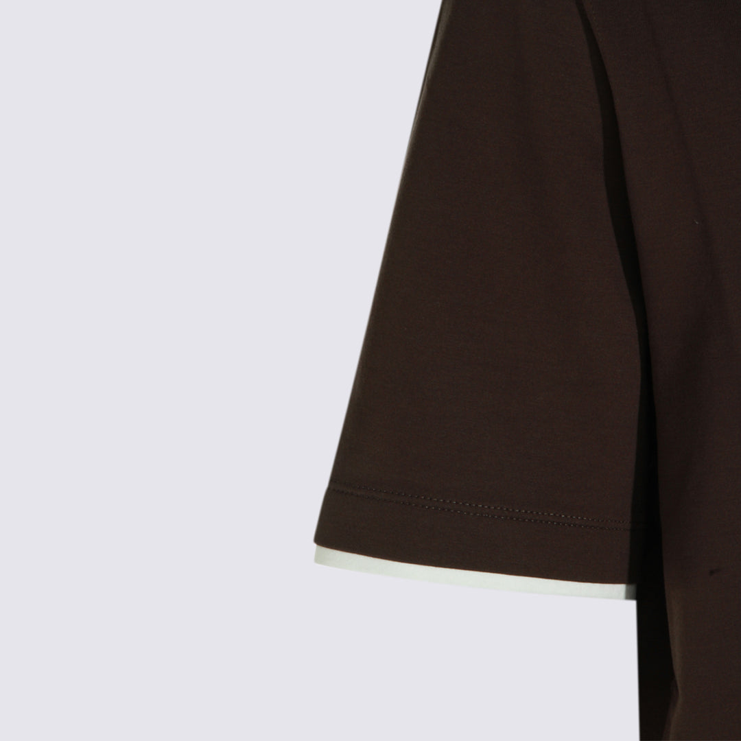 Brunello Cucinelli T-shirts and Polos - Marrone | 572f3c249f74a93ecfbd2ddf1fc8c79cd76f9bc4