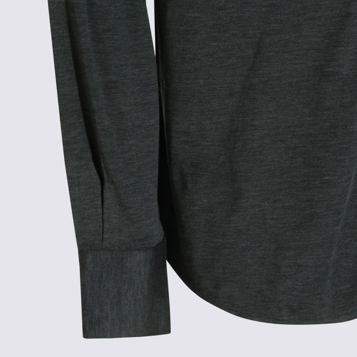 Brunello Cucinelli Shirts - Dark grey | 5d717248aed7e1eaddd93dd405588d365dffd9ae
