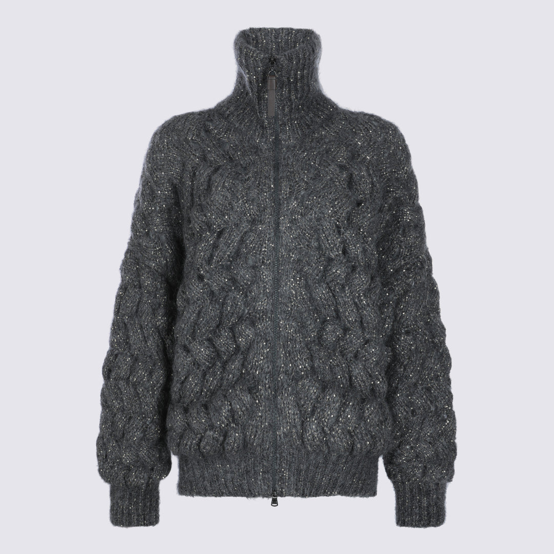 Brunello Cucinelli Sweaters - Metallici e grigi | 9e8e0232fd539ef5a8d57cd192959bb7dfdf223f