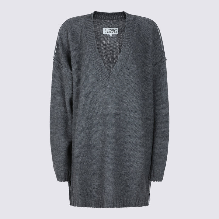 Mm6 Maison Margiela Sweaters - GREY MELANGE | d7d66e69ed1b0cda9d9b15805b2ee9245fbd5652