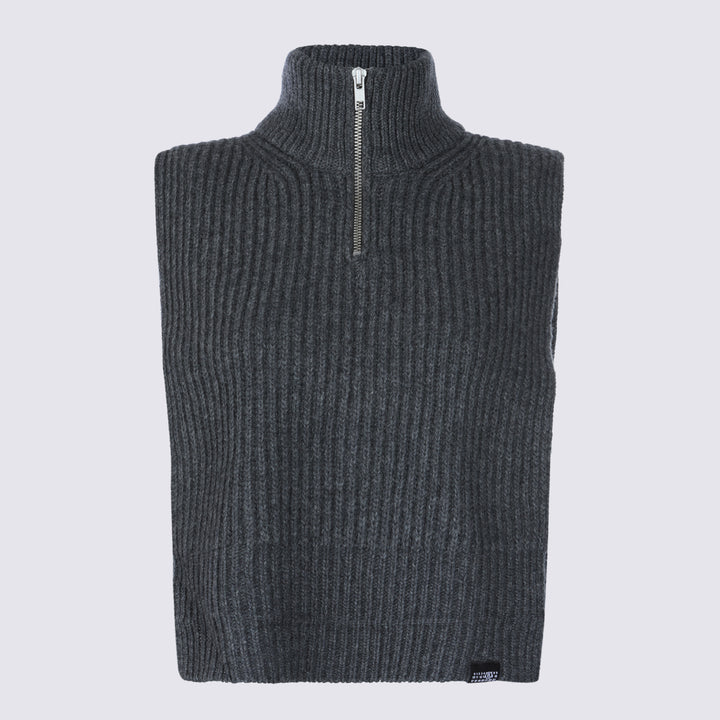 Mm6 Maison Margiela Scarfs - Dark Grey Melange | f8515f14b5d48044aafeed4125c368982d08b9ab