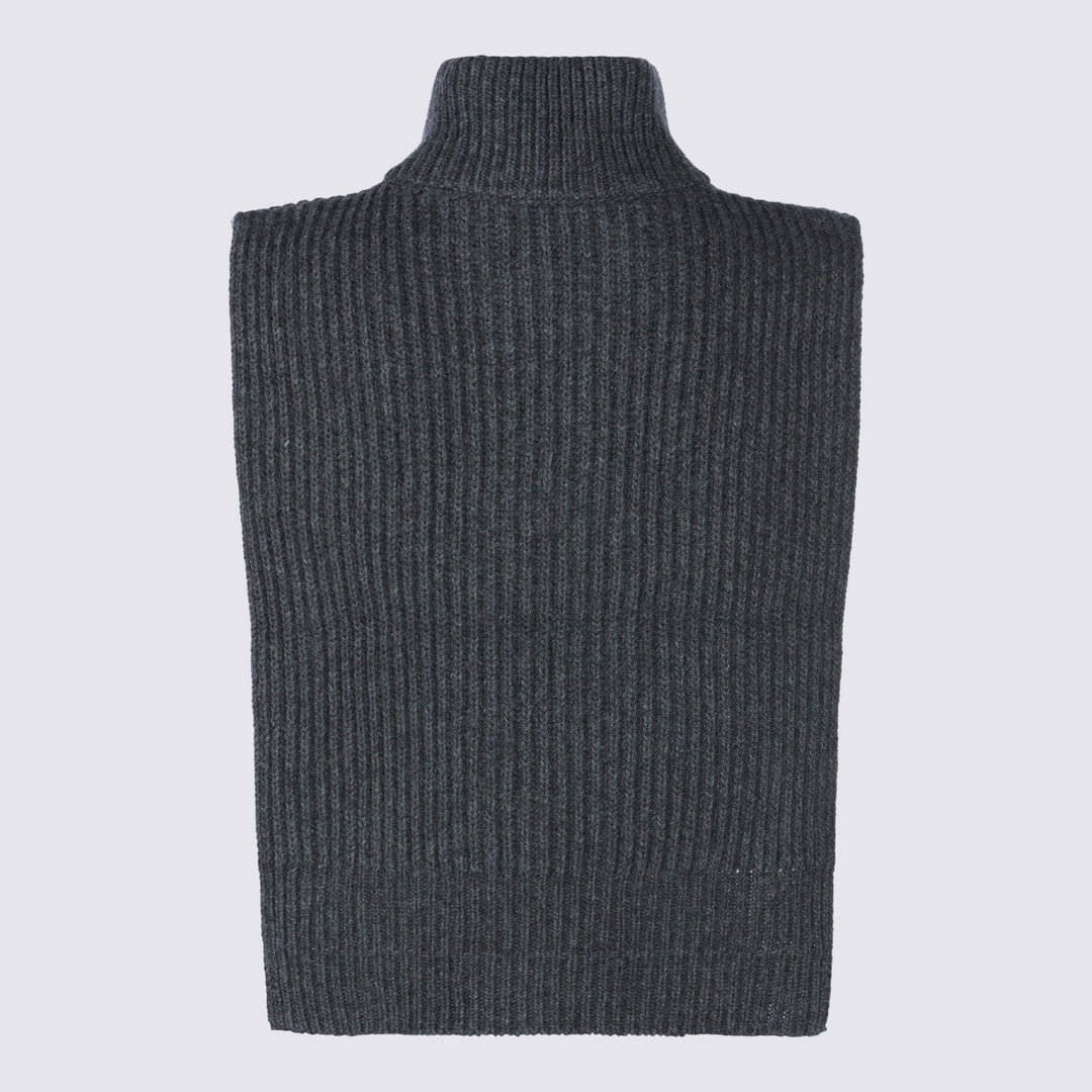 Mm6 Maison Margiela Scarfs - Dark Grey Melange | cb5f0a258a9cabf5f975843be676949945a97381