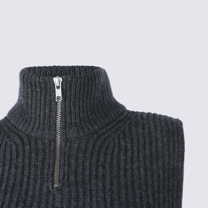 Mm6 Maison Margiela Scarfs - Dark Grey Melange | 80707b59e766cd0c502be522e7931bc2b68c24ea