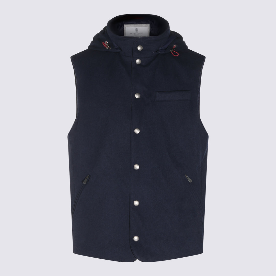 Brunello Cucinelli Coats - Navy | 53dd2319f0412fae005e5f4a0a2bbe6fc4ed12ce