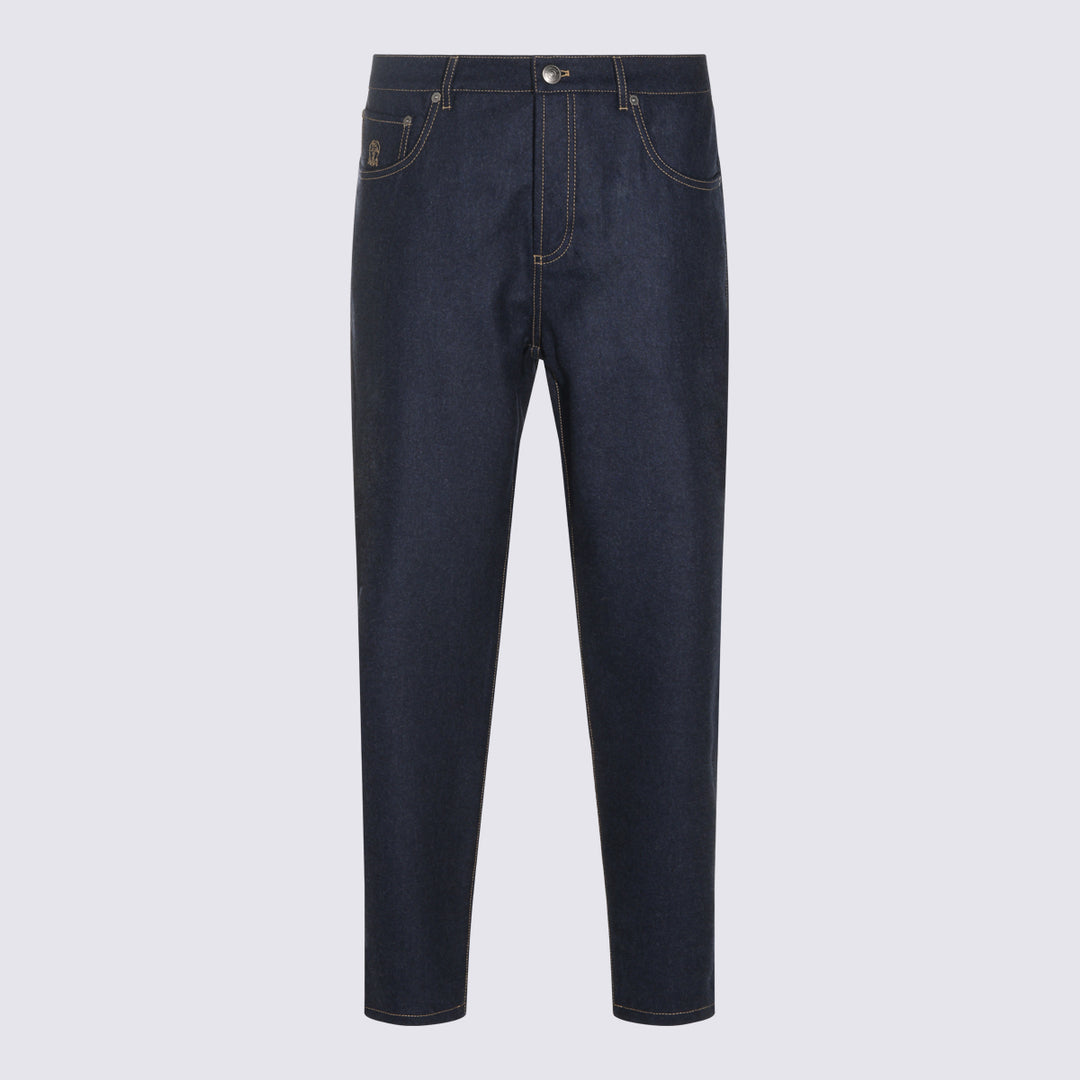 Brunello Cucinelli Trousers - Navy | 9ce01bd77fa948f05d7d8e8cc4ae83d435e08781