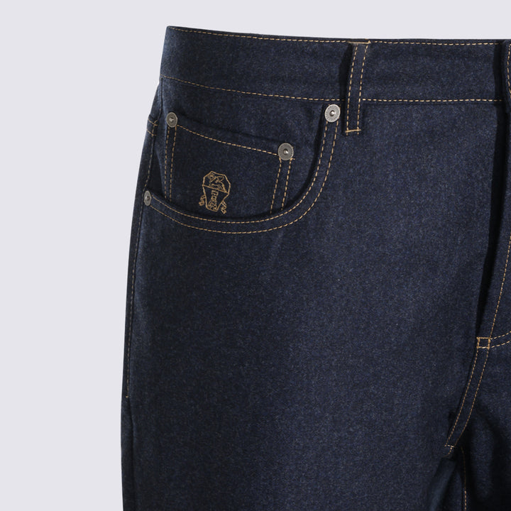 Brunello Cucinelli Trousers - Navy | 99b75e8b3ac31c77bc4729f4eec87053619abc70