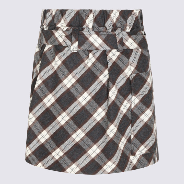 Brunello Cucinelli Skirts - GRIGIO/BROWN/PANAMA | b8a4f6a76bc21c4e9bba6bc89e410025a6b3cc0b