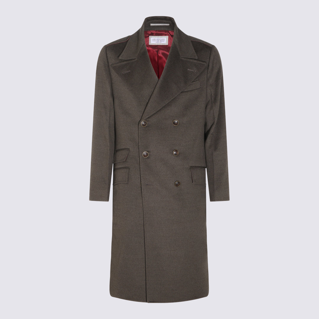 Brunello Cucinelli Coats - mud | 7b9a168eb2a2a156d0157bdac3c06d2a08c2baa5