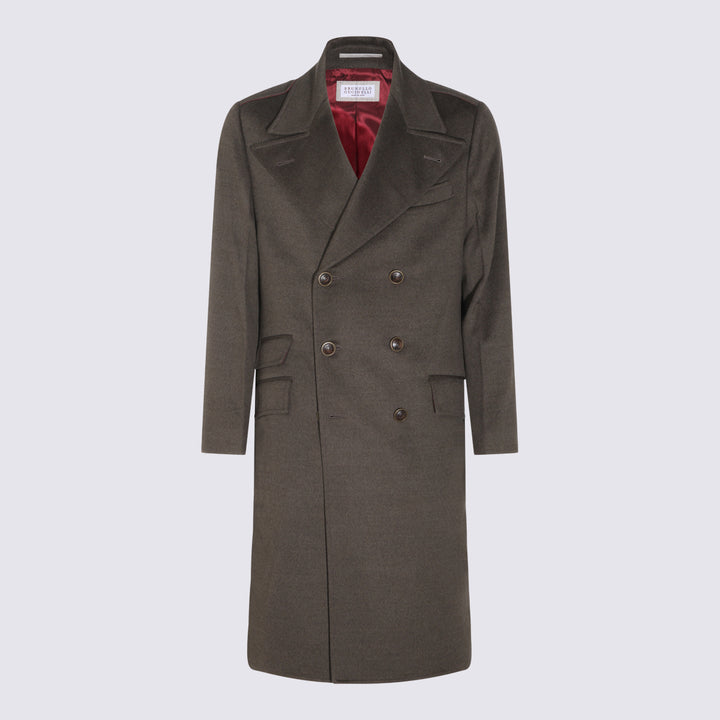 Brunello Cucinelli Coats - mud | 7b9a168eb2a2a156d0157bdac3c06d2a08c2baa5