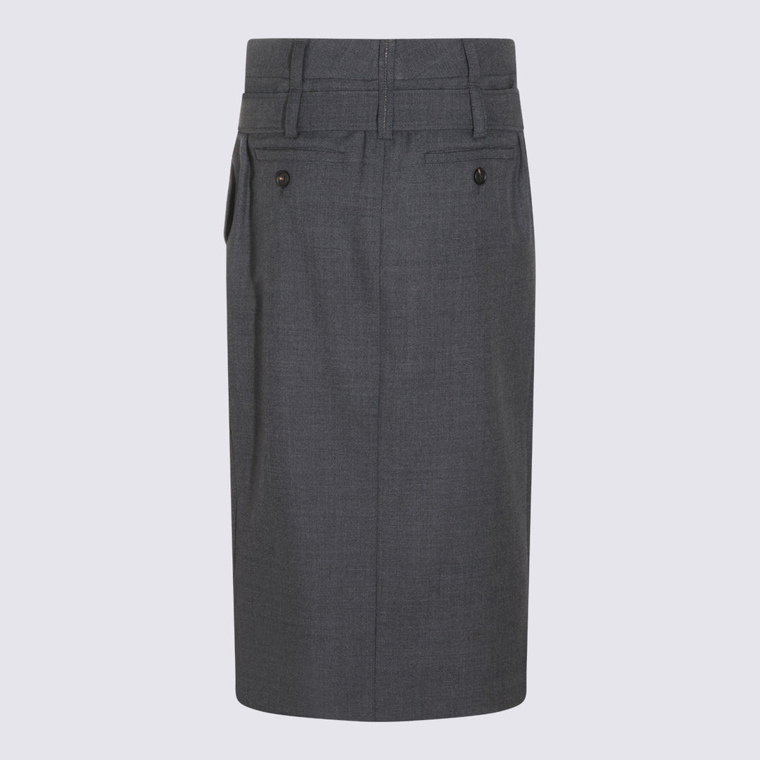 Brunello Cucinelli Skirts - Grigio scuro | 972d17c6d5c242d475aab7d69c16d798f411d008