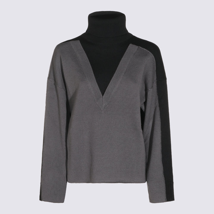 Mm6 Maison Margiela Sweaters - BLACK/DARK GREY | fb7225ec840930bdef0cd3ea4c25f96d6ad76312