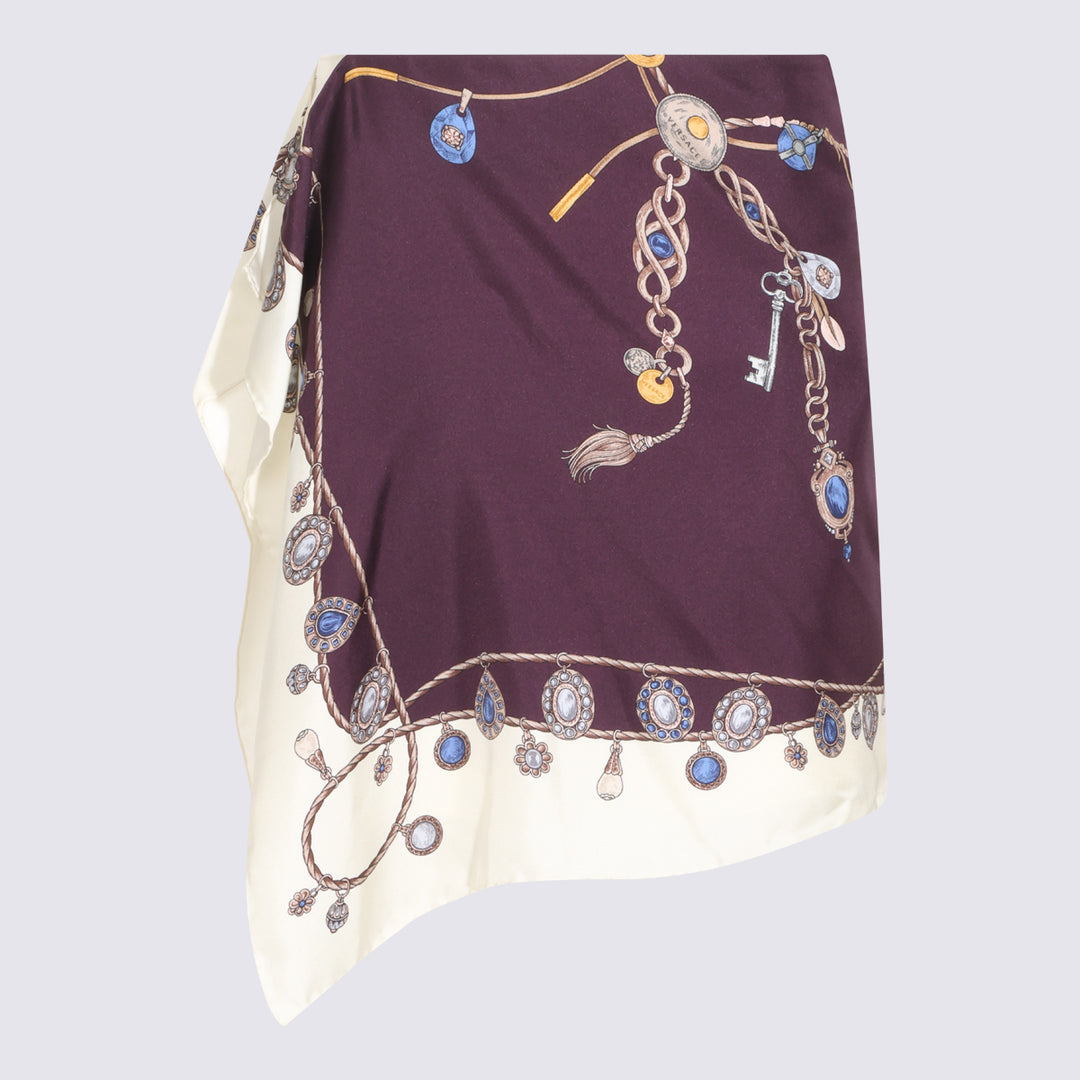 Versace Skirts - BURGUNDY/WHITE/GOLD | 80e295740cfb9d16bcc6cb0b095ed00a75fbf309