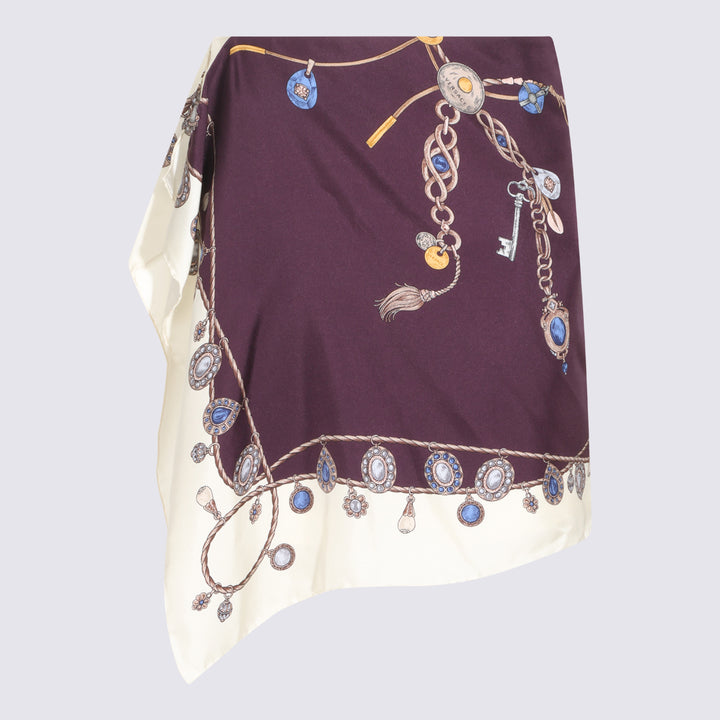 Versace Skirts - BURGUNDY/WHITE/GOLD | 80e295740cfb9d16bcc6cb0b095ed00a75fbf309
