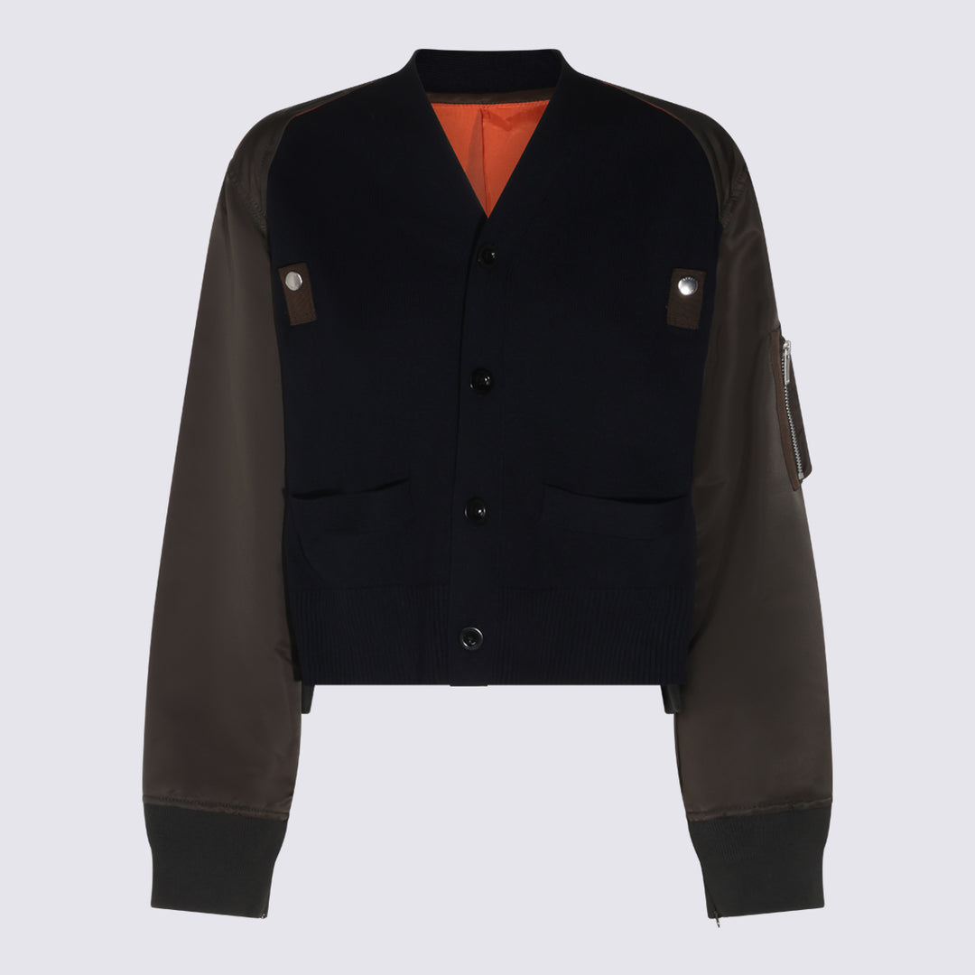 Sacai Sweaters - NAVY/KHAKI | 4e0d27c25895d2f7ef731026a8071299c9a8f806