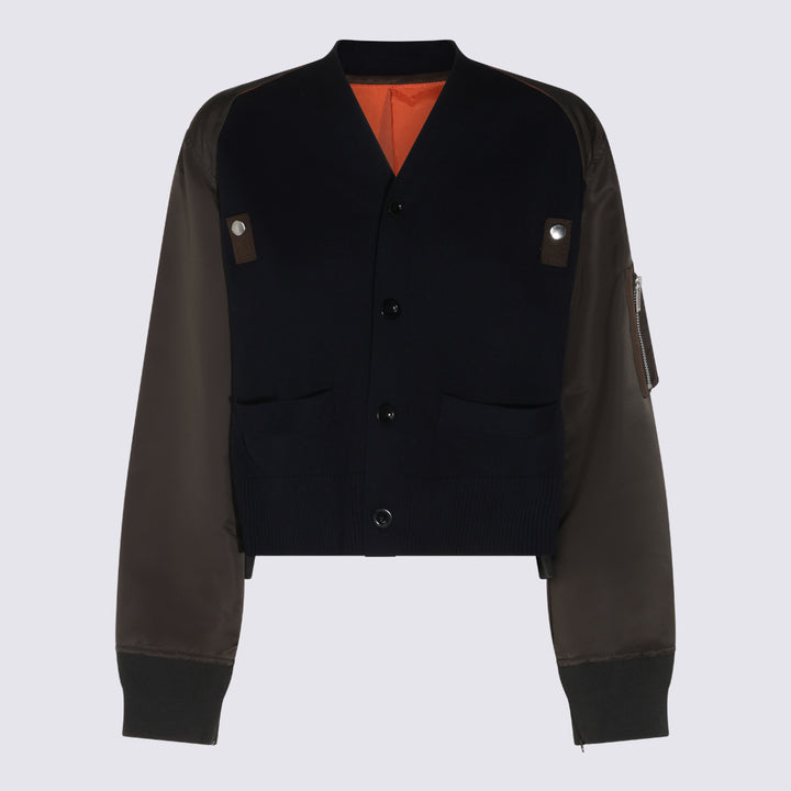 Sacai Sweaters - NAVY/KHAKI | 4e0d27c25895d2f7ef731026a8071299c9a8f806