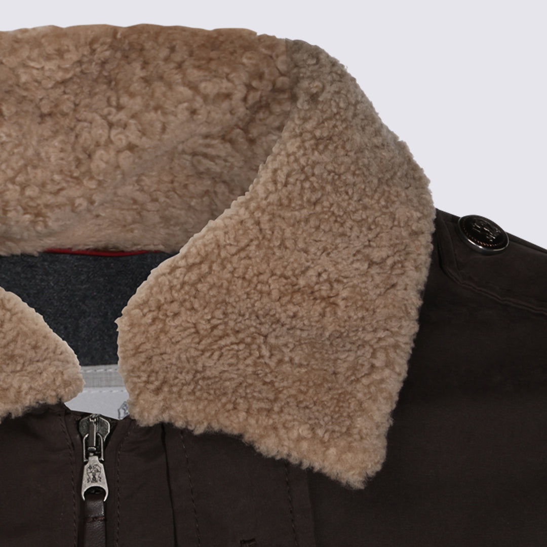 Brunello Cucinelli Coats - Marrone | b0a522fc01b7957a1e2508134fe0809f2167fadd