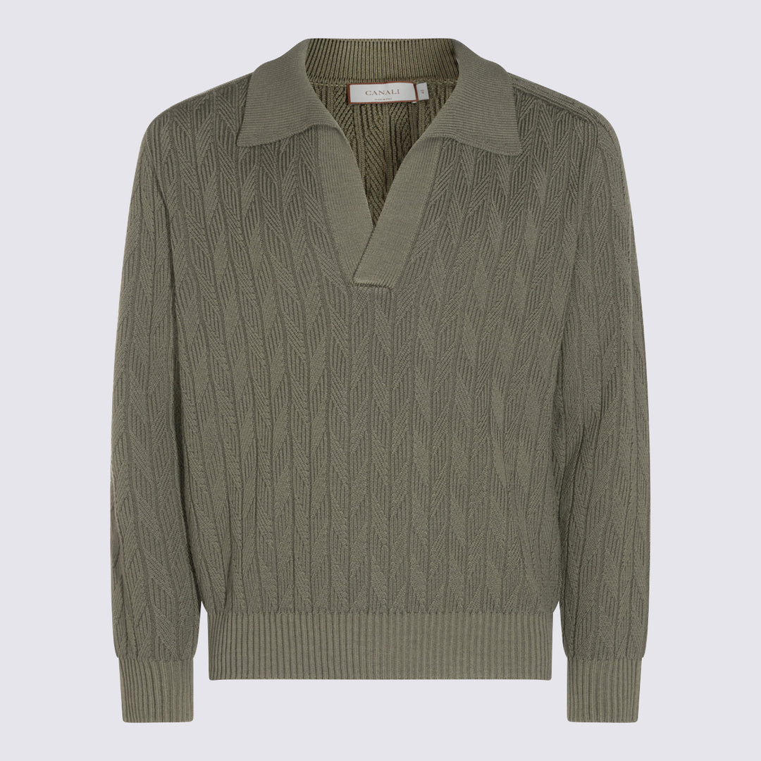 Canali Sweaters - Blu e Verdi | 9a3f114590c11e65d632dbcd242bbd3ee4964ee0