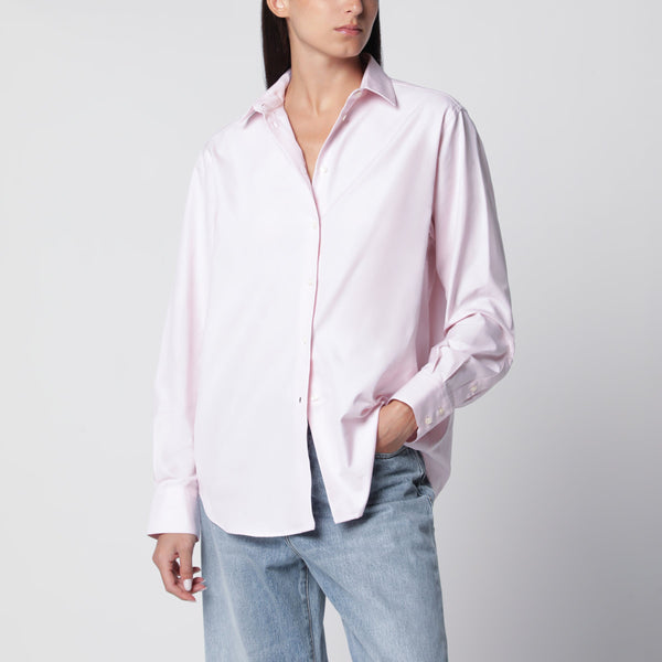 Pink Cotton Button-Down Shirt
