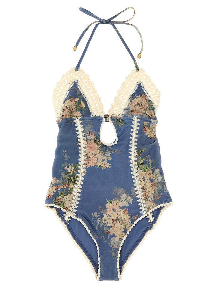 Zimmermann Cascadian Keyhole Crochet Beachwear - Celeste | d26fcea6a70bcdded8cff15dfdbab64fb2f82070