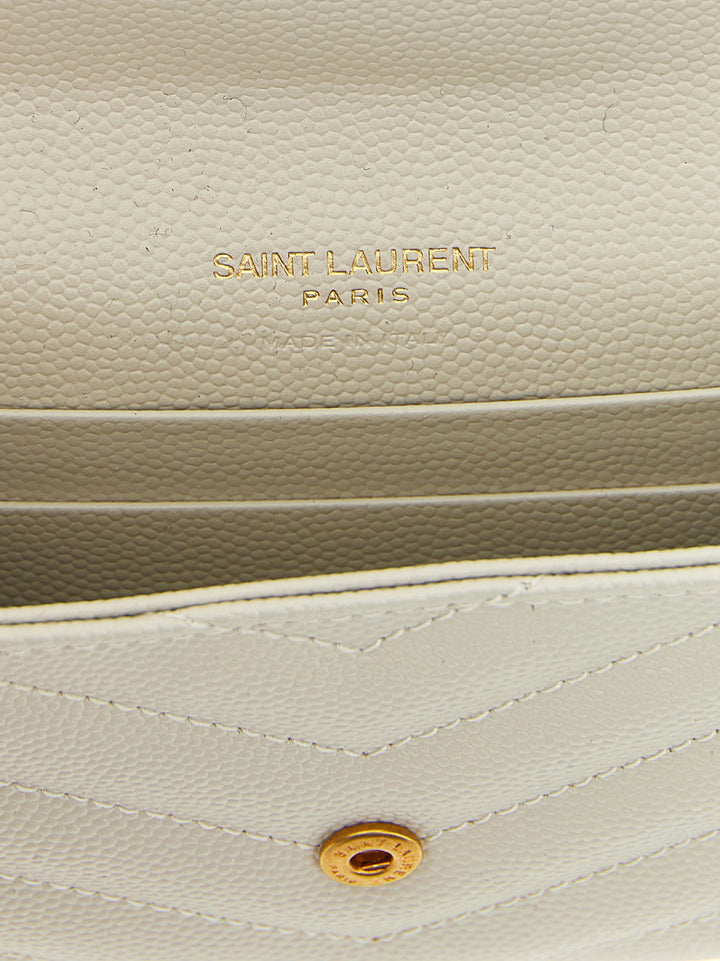 Saint Laurent Envelope Portafogli - Beige | 9c97f00b13991bff9bf17780e700550d818fd807