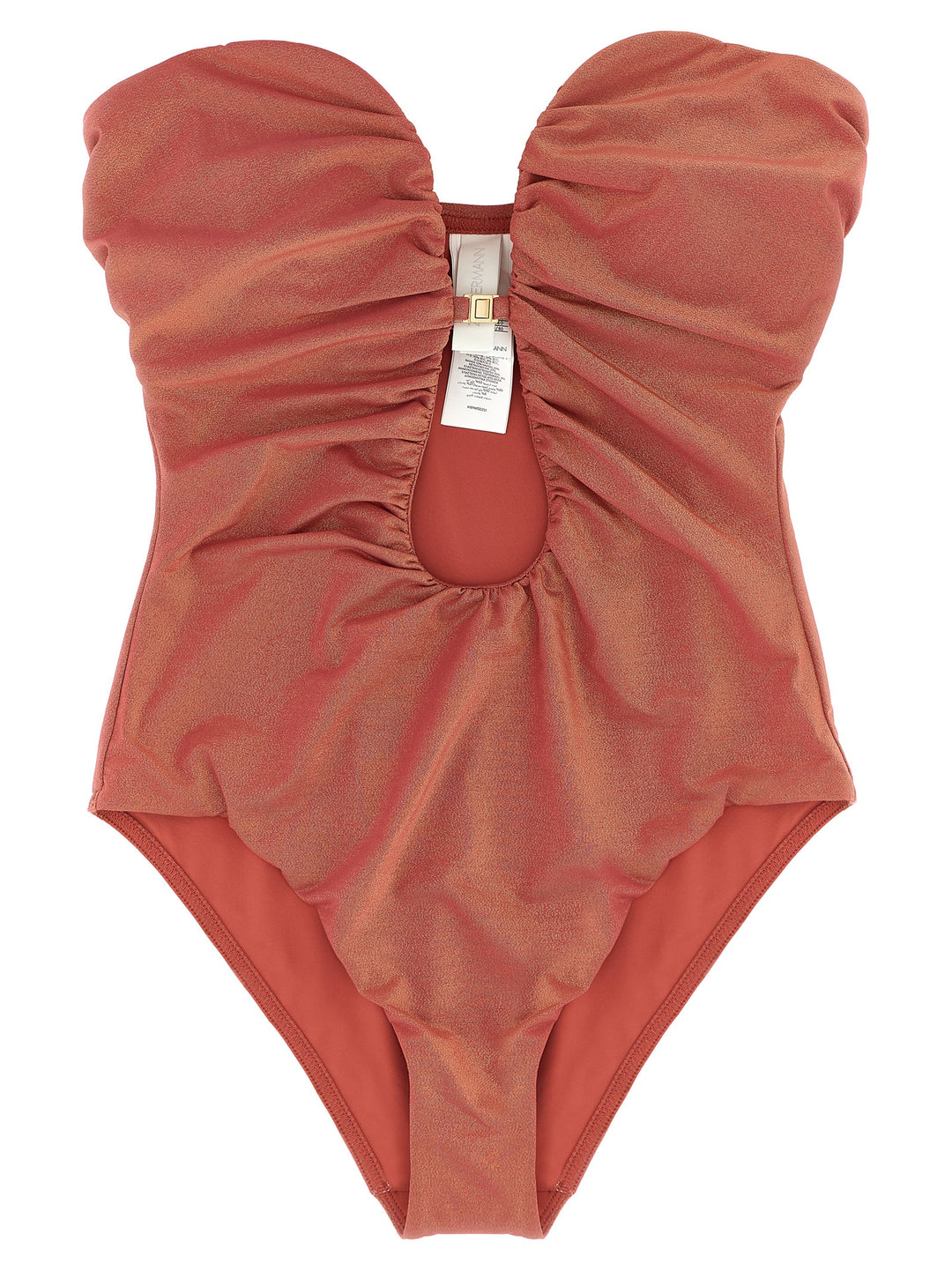 Zimmermann Rhiannon Deep Plunge Beachwear - Rosa | 96bda51ce22eba6a5ea1960c88e08b88ebdfe166