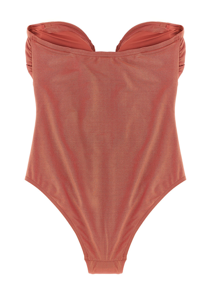 Zimmermann Rhiannon Deep Plunge Beachwear - Rosa | 7b8241e9ba6df7f3b92d460f2e56601712e4dfc2