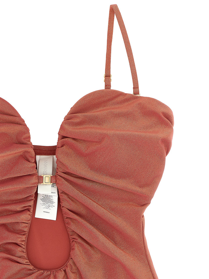 Zimmermann Rhiannon Deep Plunge Beachwear - Rosa | 85cd0536471eff68f3b145d5c8bd1ea6f459bac0