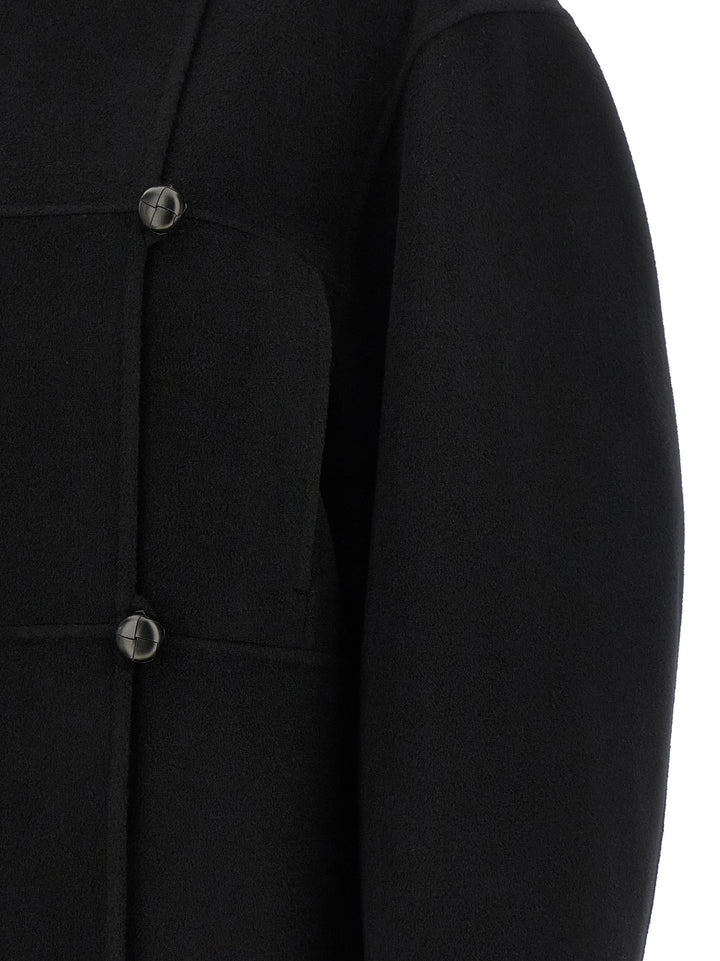 Rohe Double Wool Coat Trench e Impermeabili - Nero | 114c883d7ccfc46b5ca15d8307f2dbe1a2b008bc