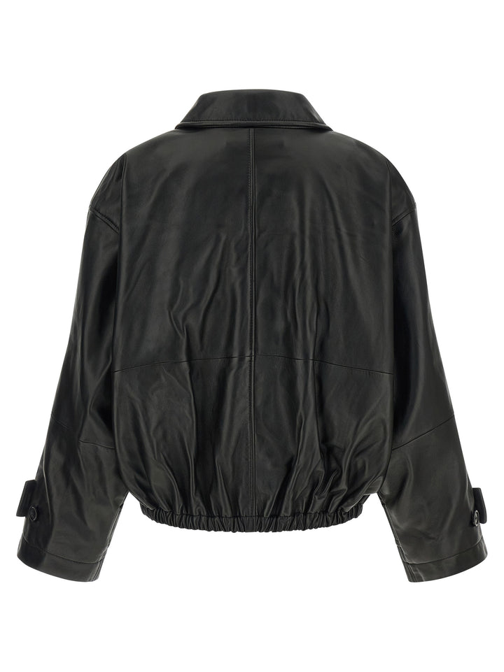 Rohe Blouson Leather Jacket Puffer Jackets - Nero | d11e5c8f01ac08a10d3476c69b6401ba867c4b09