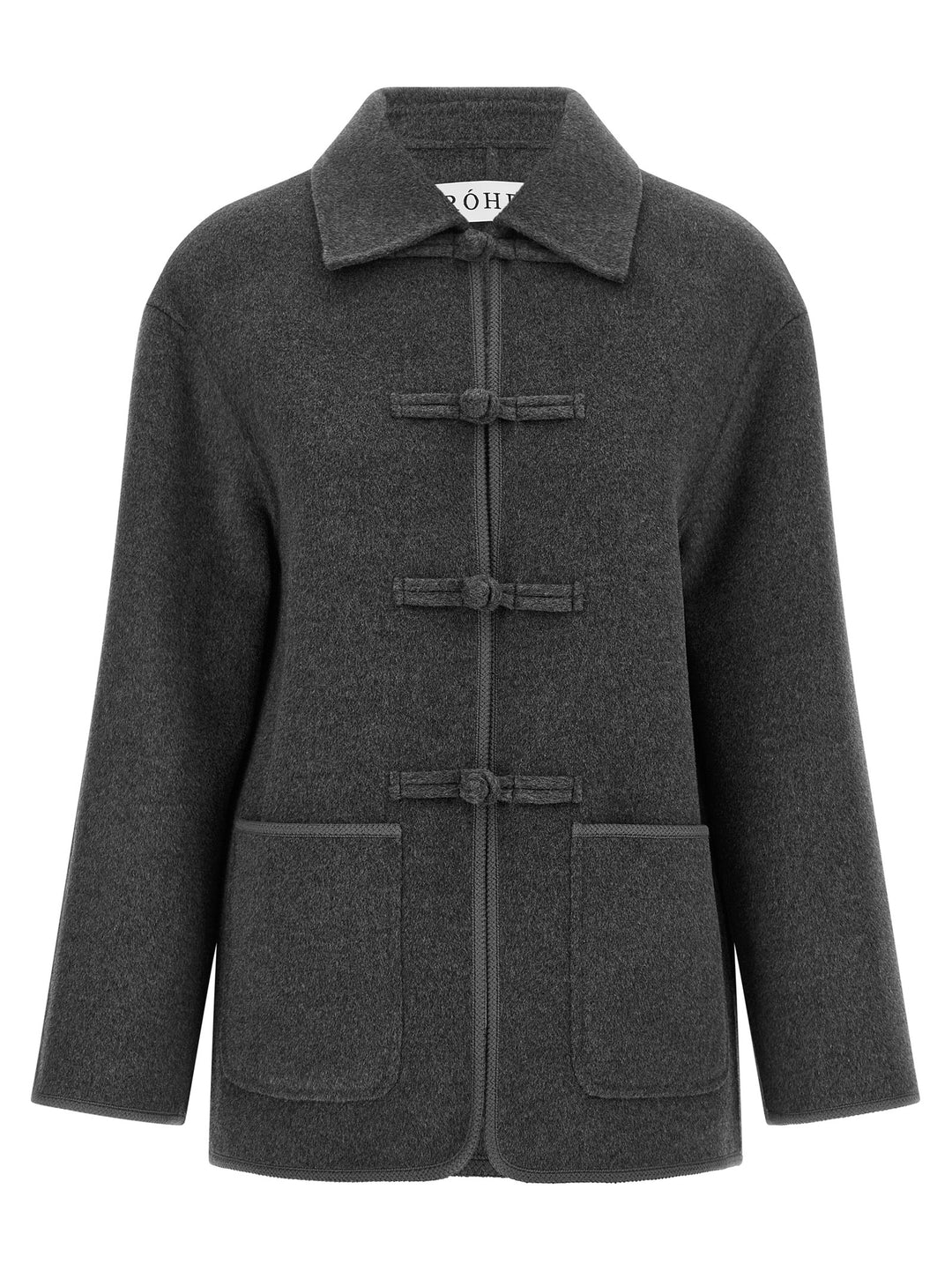 Rohe Pankou Closure Coat Trench e Impermeabili - Grigio | db009b8944a0ee44ed25ed506edf8164094f2dba