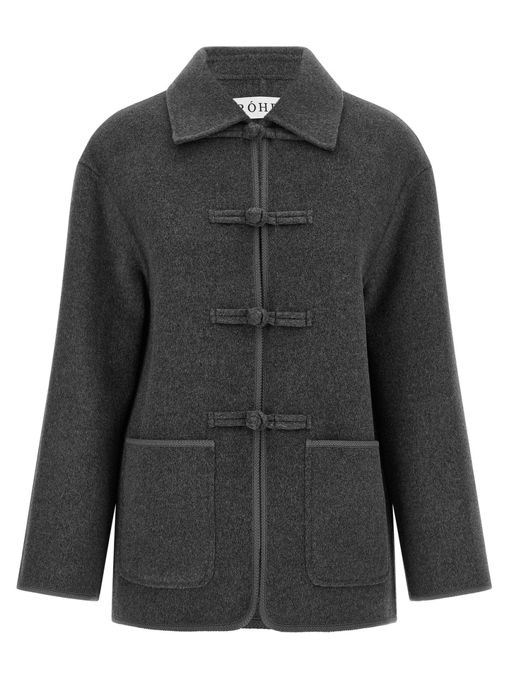 Rohe Pankou Closure Coat Trench e Impermeabili - Grigio | db009b8944a0ee44ed25ed506edf8164094f2dba