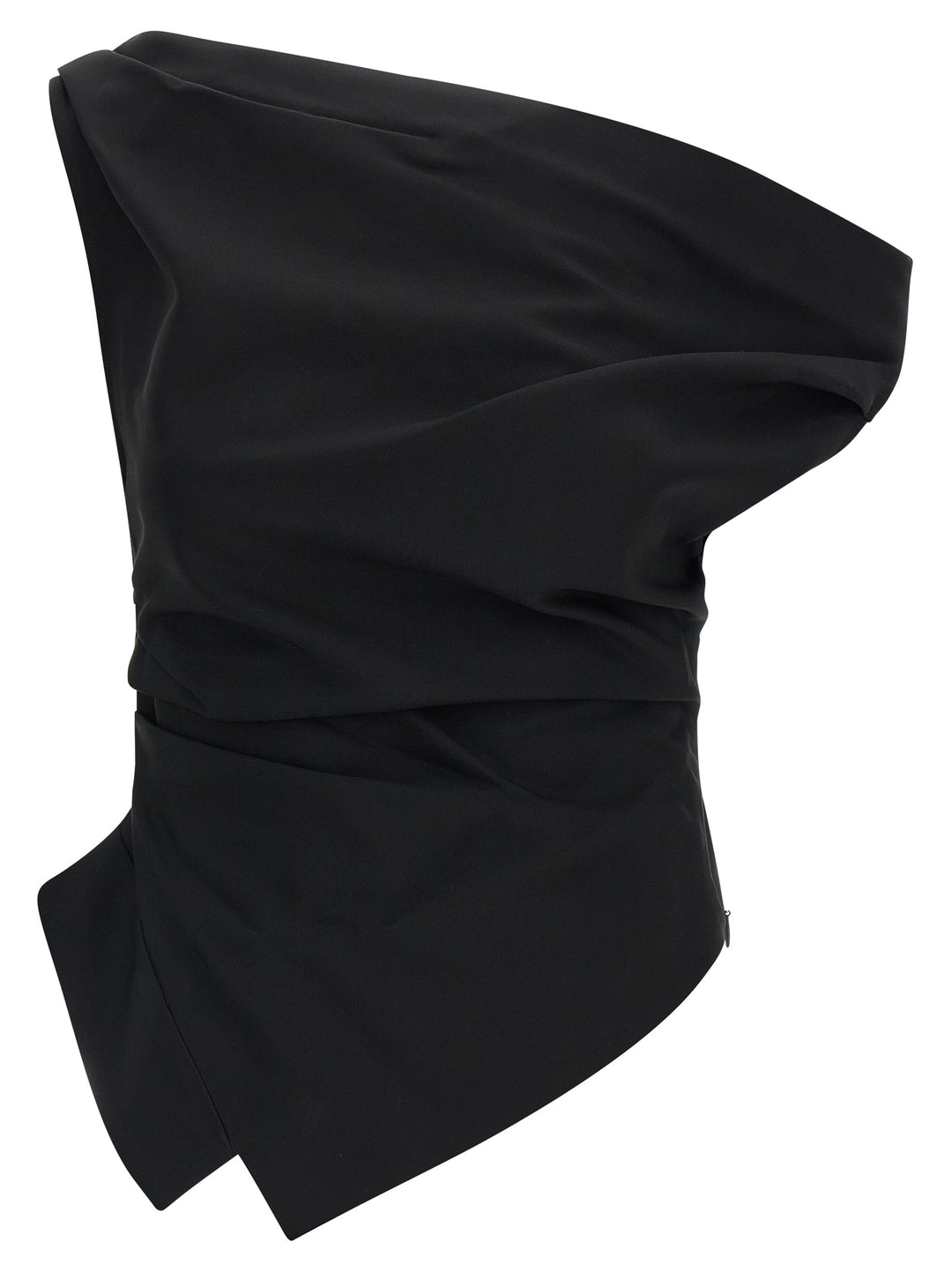 Rohe Asymmetrical Top With Draping Top - Nero | 72cc8cd3c0bf8a0d9b1e2b811ba584d3be1afc32