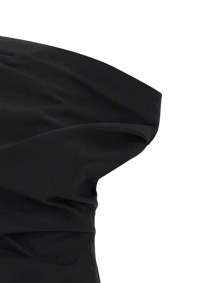 Rohe Asymmetrical Top With Draping Top - Nero | 54b5152eb9eabe23d390da927a10509e746084a7