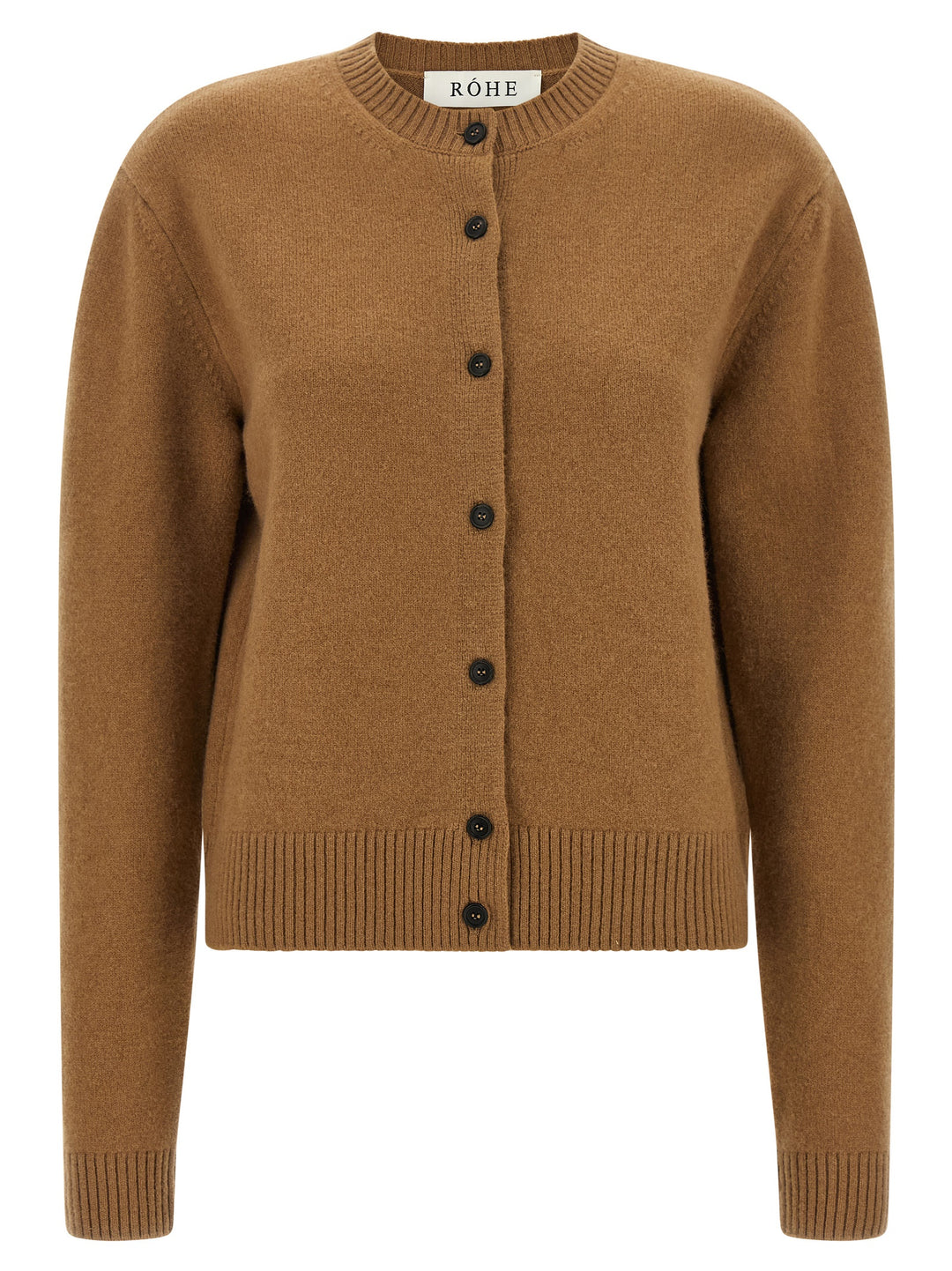 Rohe Cashmere Mixed Crew Neck Cardigan Maglioni - Marrone | 6267cf881d6eac1b872837ab2c24bad97ade60cf