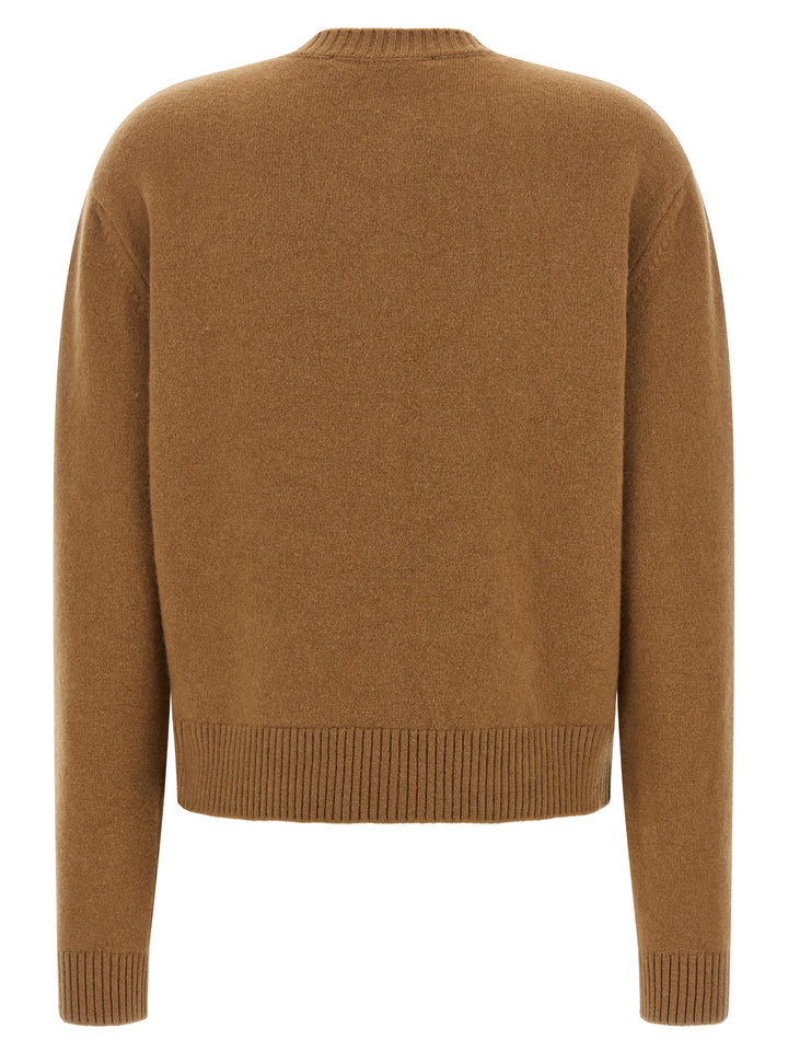 Rohe Cashmere Mixed Crew Neck Cardigan Maglioni - Marrone | 32ff2df3bb9eaeb25fa8c1738408407df3a4ff0e