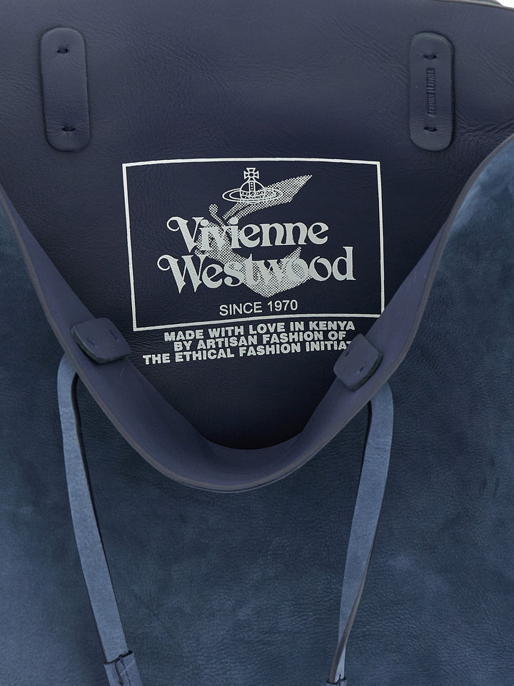 Vivienne Westwood Studio Tote - Blu | 2ae01397f2cbe77d73760c475d873f63a500491e
