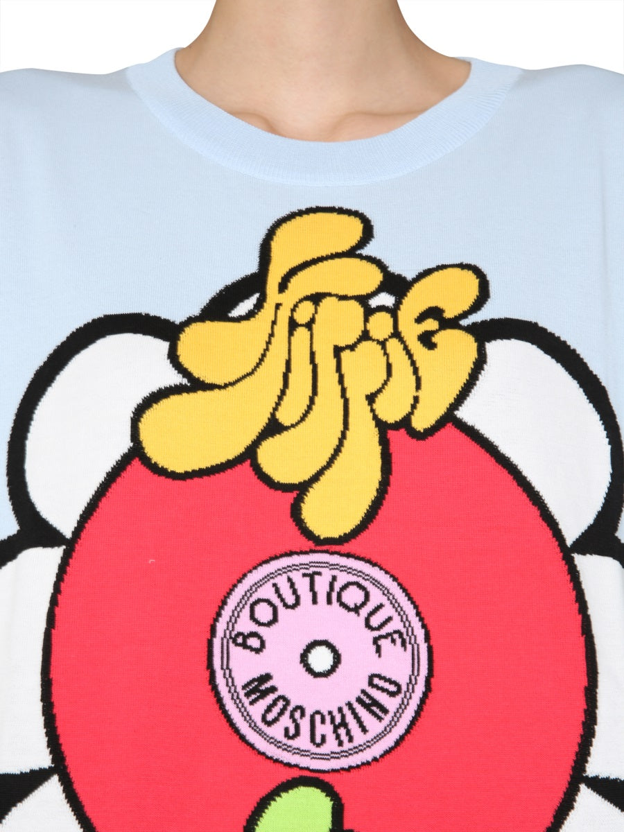 Moschino T shirt - Bianco, Azzurro | Wanan Luxury