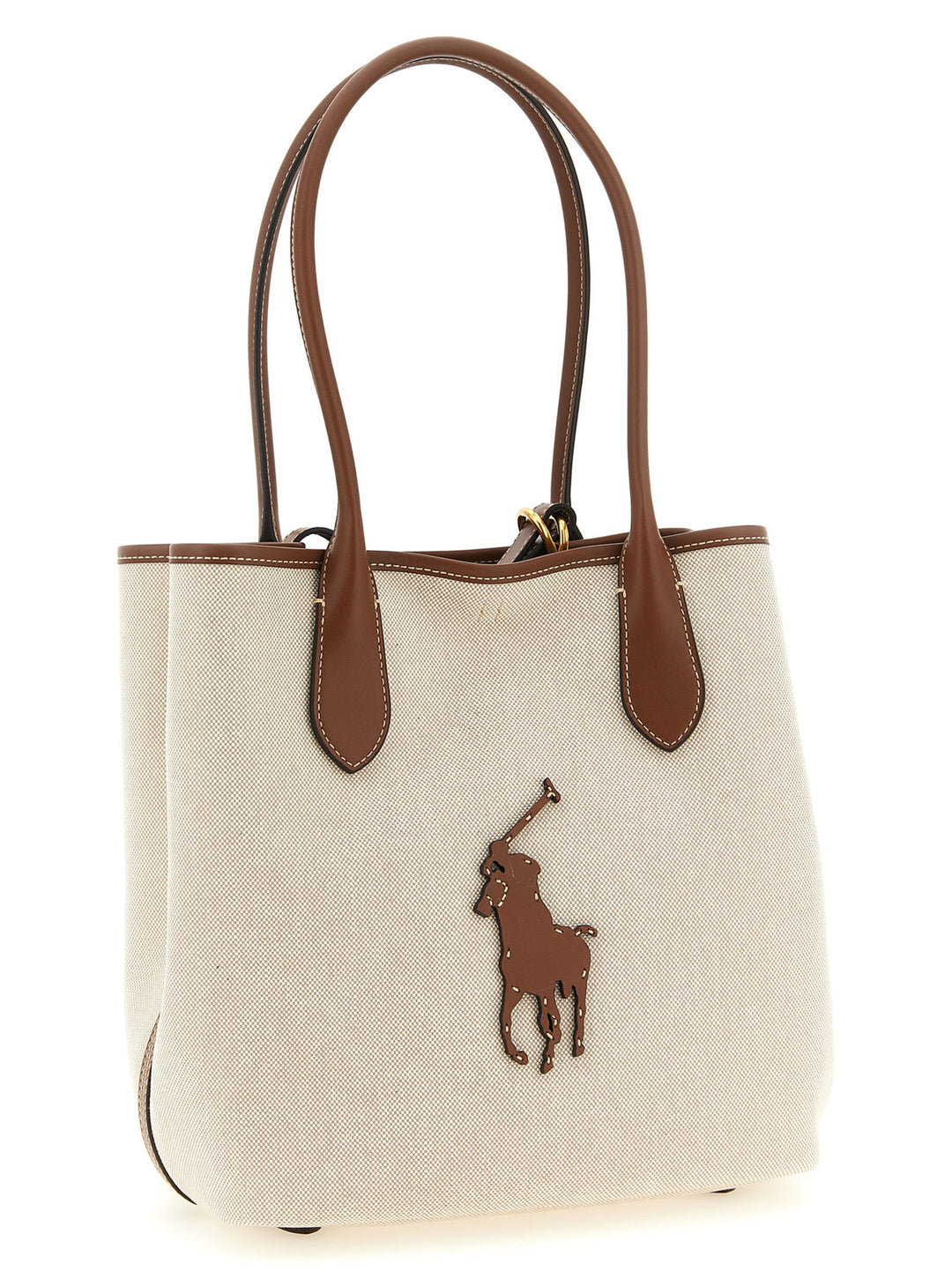 Polo Ralph Lauren Medium Canvas Shopping Bag Tote - Marrone | 75caf9a769ff523c0913090665790c95b34721af