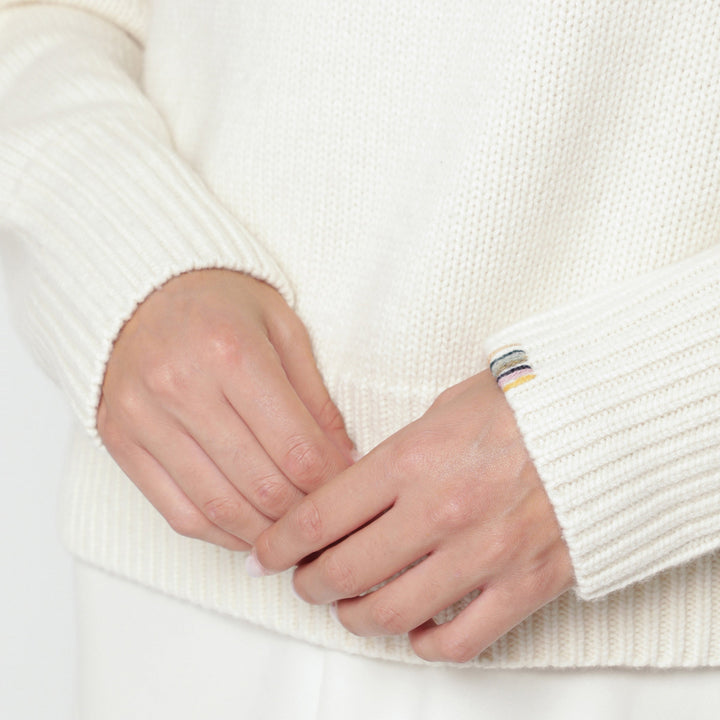 Extreme Cashmere Pull Xtra Crop en cachemire crème