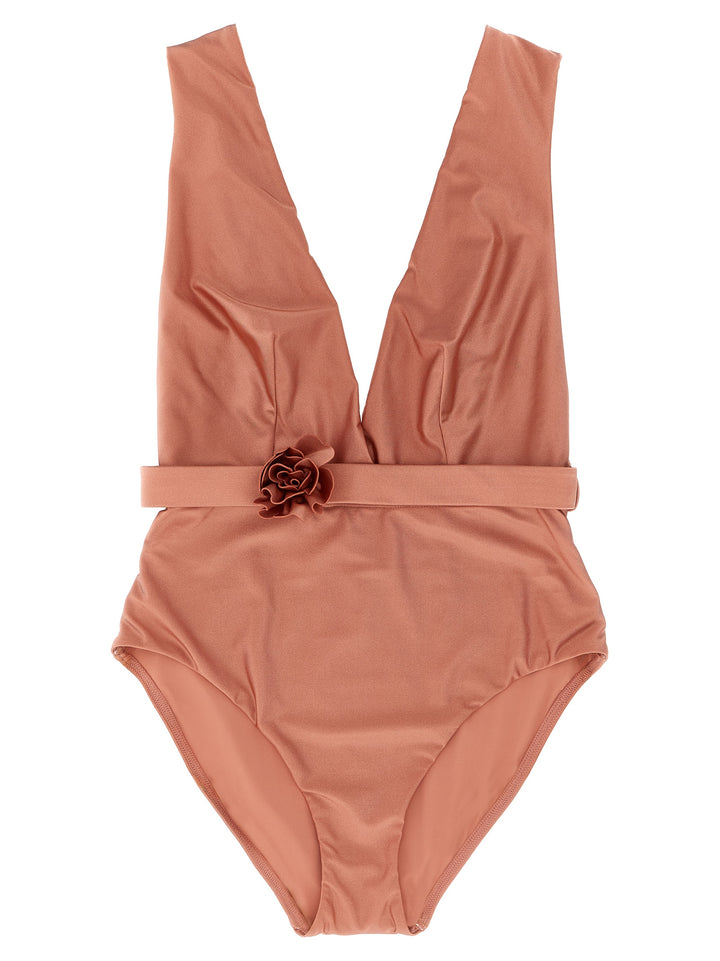 Zimmermann Lucky Plunge Flower Beachwear - Rosa | 15b67dcf8c38178c7ccbf86be08b71dd0ebb8c01