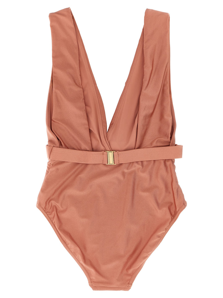 Zimmermann Lucky Plunge Flower Beachwear - Rosa | b9db3950fb9c6212ab58ea2d3fb9c2b598ddb29e