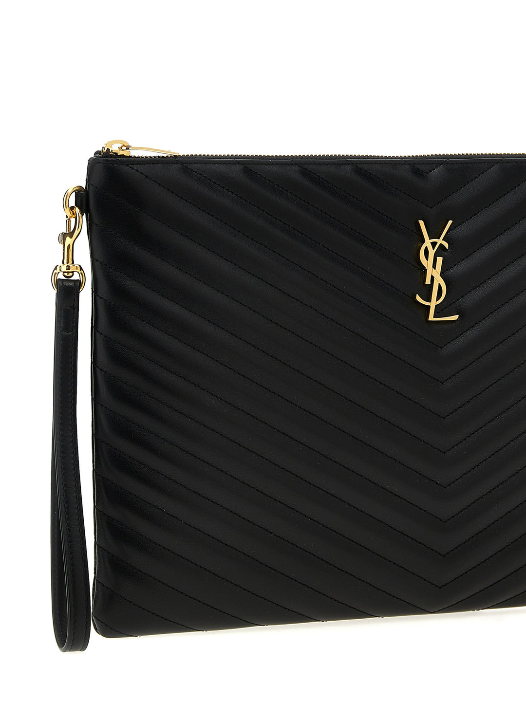 Saint Laurent Cassandre Clutch - Nero | 904c9816e496af538fbfe93c768dc04a2d5afcd9